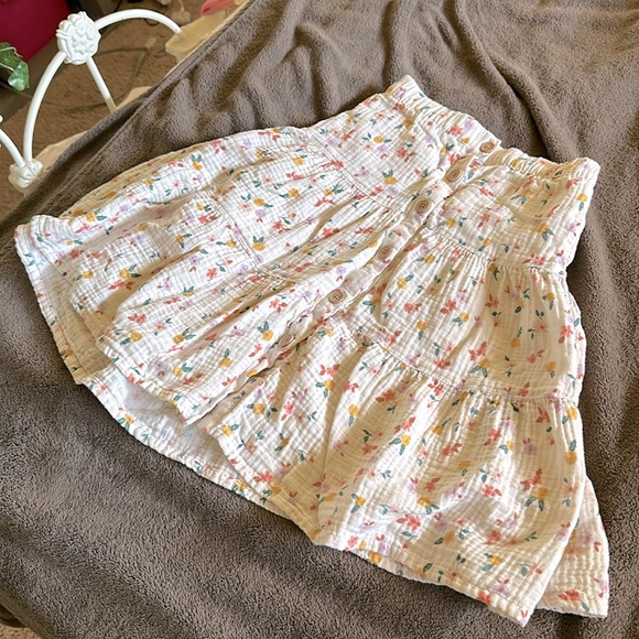Cat & Jack Other - Cat & Jack Cotton Floral Midi Skirt size 7/8 kids fully lined Like New Condition